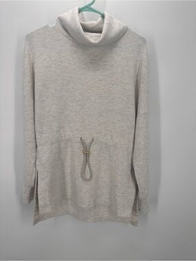 Varley Women’s Ivory Marl Freya Cinch Waist Sweater/Pullover Sz X-Small